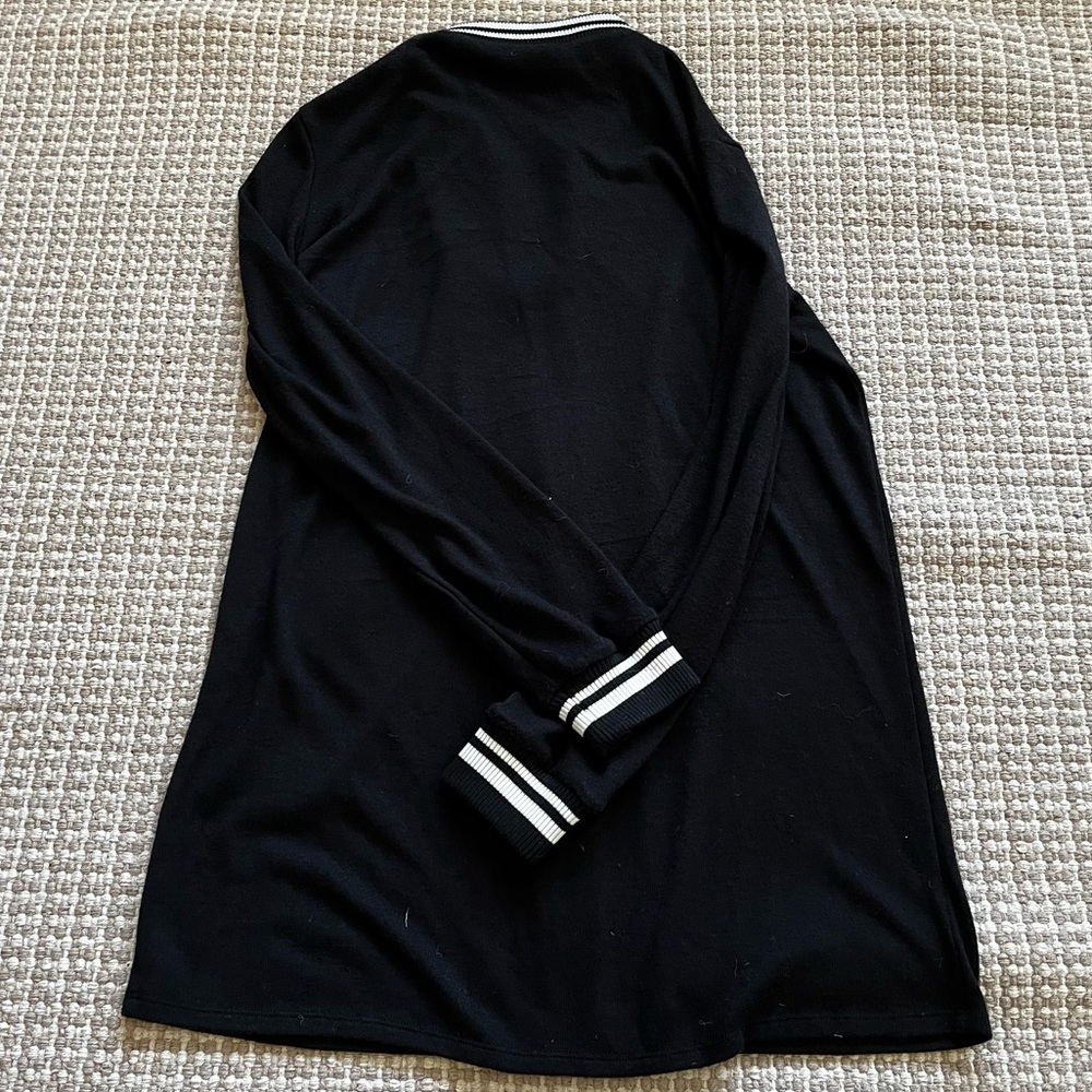 RUTI FULL ZIP SWEATER SPORTY ACADEMIA PREPPY MODERN MINIMALIST CHIC SOFT - Picture 2 of 6